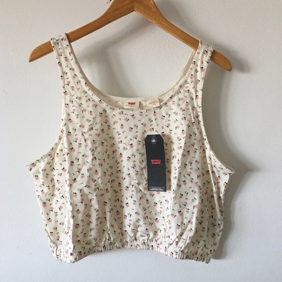 Levi’s Mini Floral Crop Top Sz XL - Picture 11 of 11